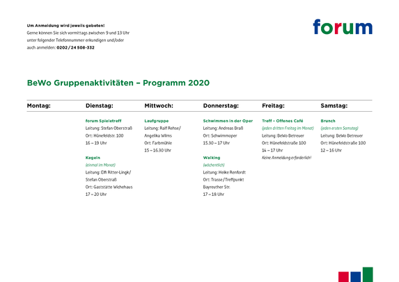 Wochenplan